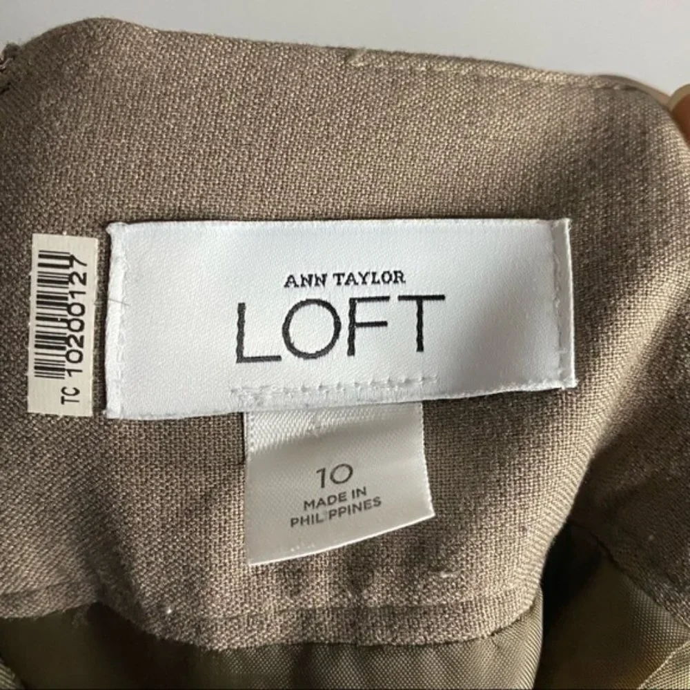 Ann Taylor Loft Women's Taupe Mini Formal Skirt